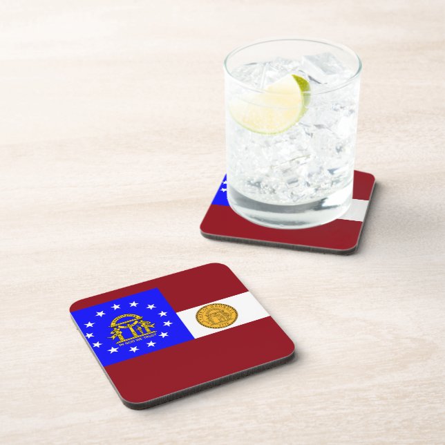 Georgia flag beverage coaster (Right Side)