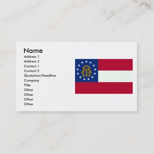 Georgia Flag Business Card
