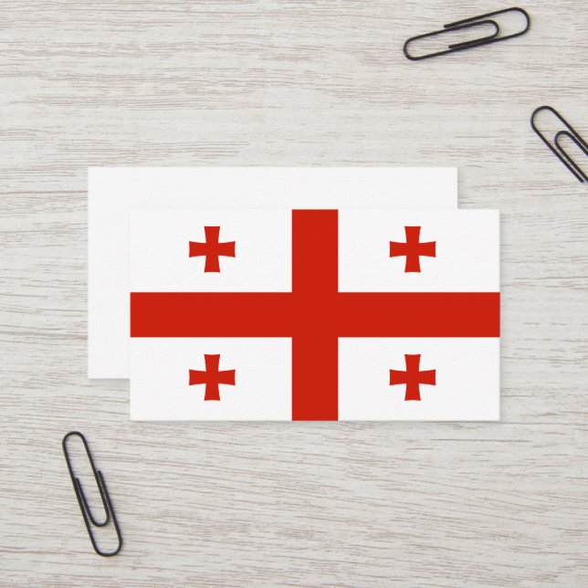 Georgia flag business card (Front/Back In Situ)