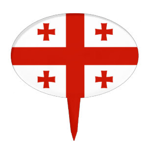 Georgia flag cake topper