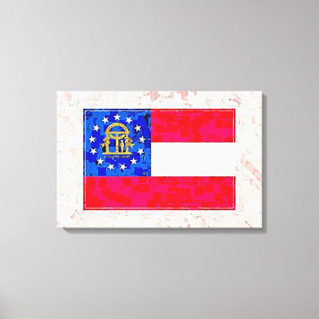 GEORGIA FLAG CANVAS PRINT (Front)