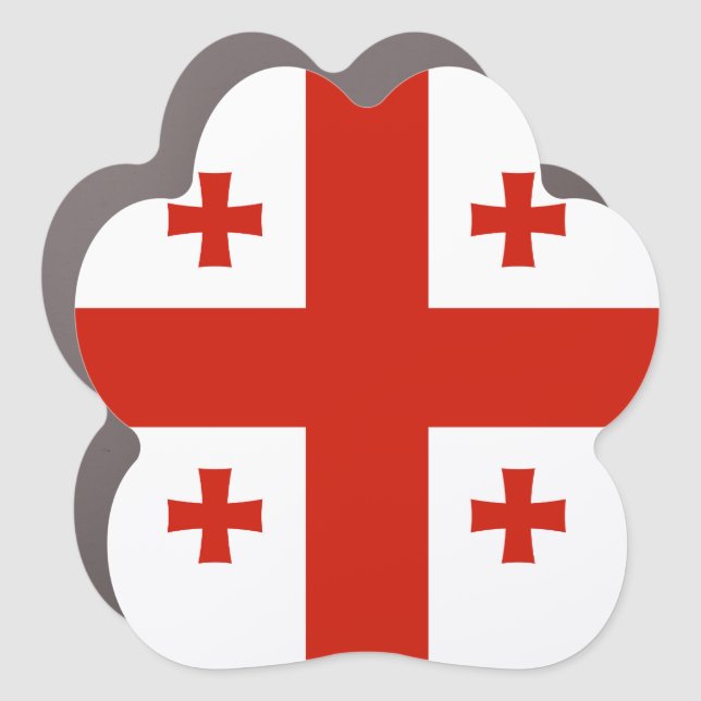 Georgia flag car magnet (Front)