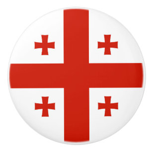 Georgia flag ceramic knob