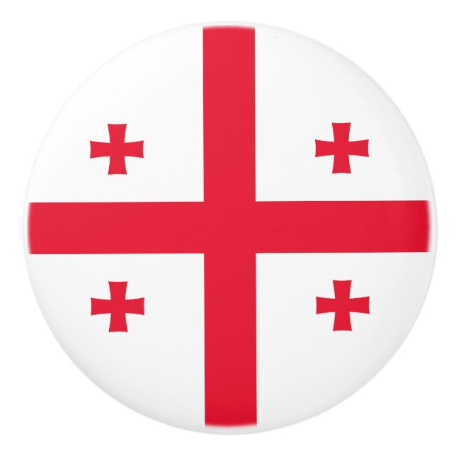 Georgia Flag Ceramic Knob (Front)