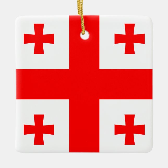 Georgia Flag Ceramic Ornament (Front)