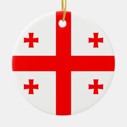 Georgia Flag Ceramic Ornament