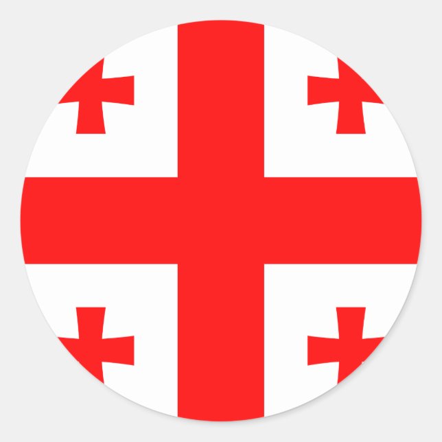 Georgia Flag Classic Round Sticker (Front)