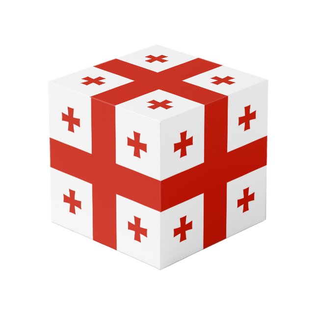 Georgia flag cube (Front Angled)
