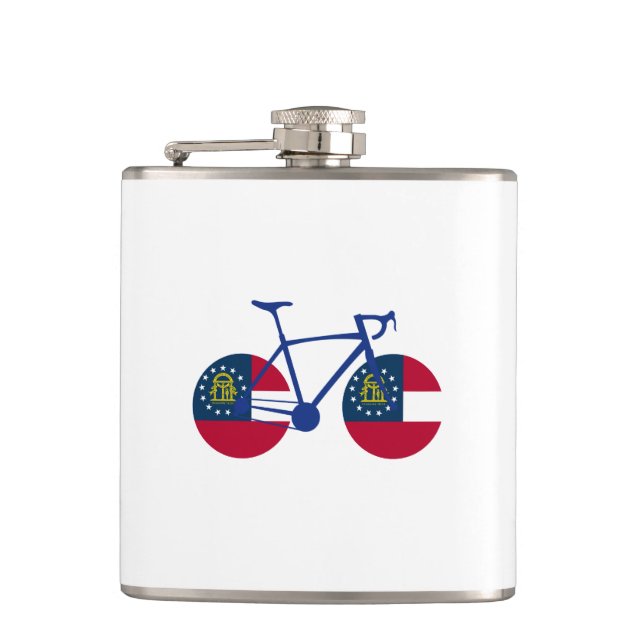 Georgia Flag Cycling Flask (Front)