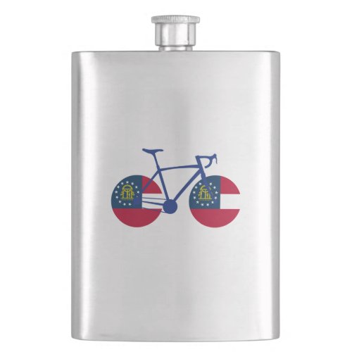 Georgia Flag Cycling Flask