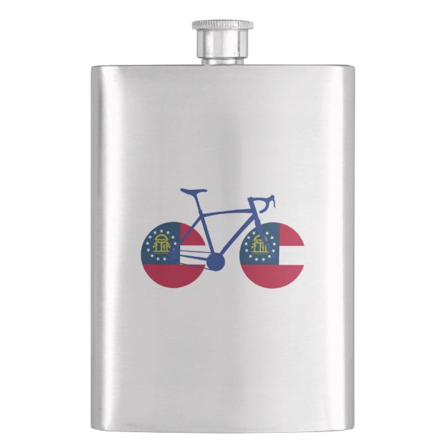 Georgia Flag Cycling Flask (Front)