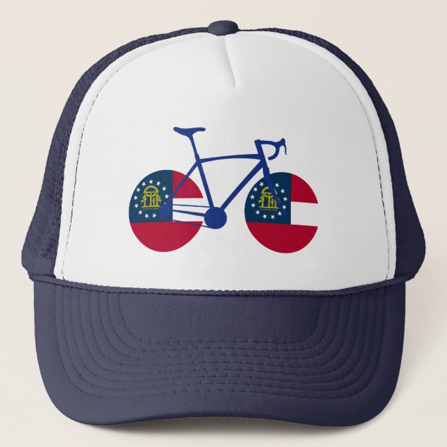 Georgia Flag Cycling Trucker Hat (Front)