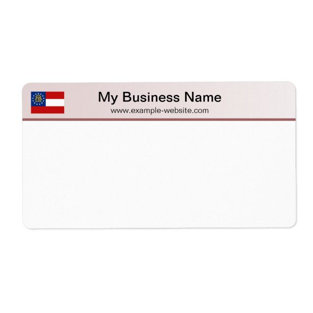 Georgia Flag Header Shipping Label (Front)