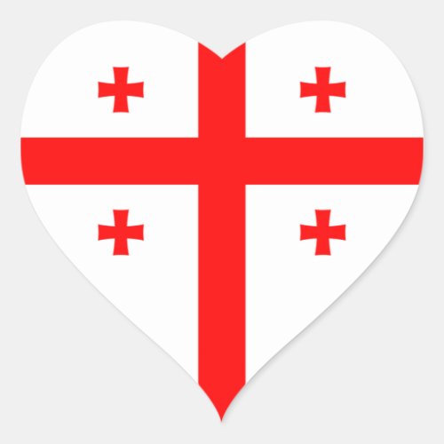 Georgia Flag Heart Sticker