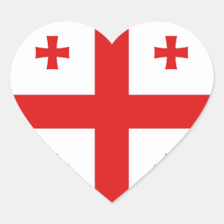 Georgia Flag Heart Sticker
