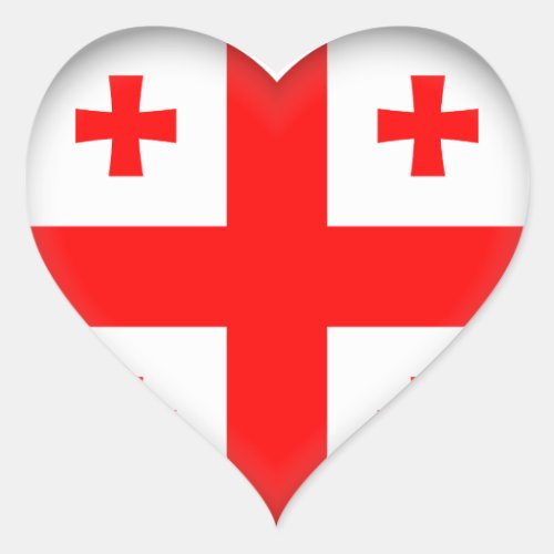 Georgia Flag Heart Sticker