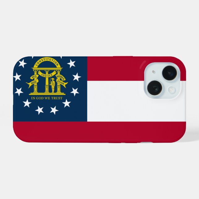 Georgia flag iphone case (Back Horizontal)