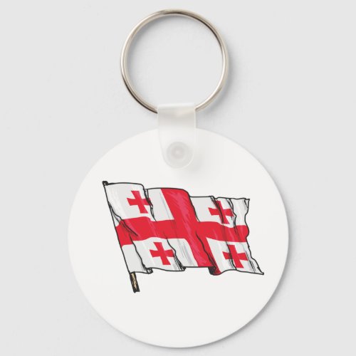 Georgia Flag Keychain