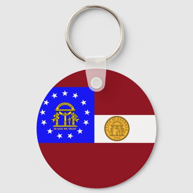 Georgia flag keychain (Front)