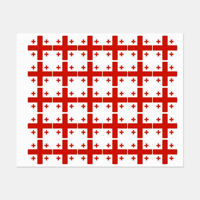 Georgia flag labels (Sheet)