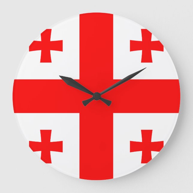 Georgia Flag Large Clock (Front)