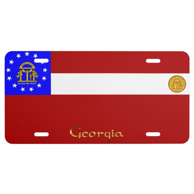 Georgia flag license plate (Front)