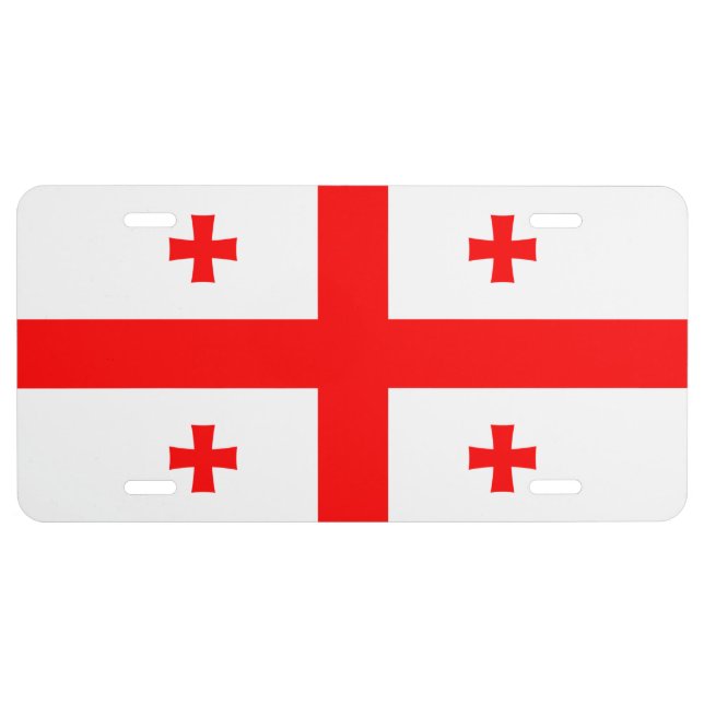 Georgia flag License Plate (Front)