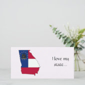 Georgia Flag Map (Standing Front)