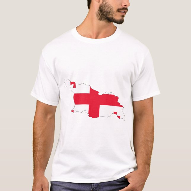 Georgia flag map T-Shirt (Front)