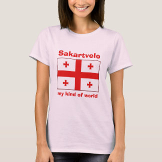Georgia Flag + Map + Text T-Shirt