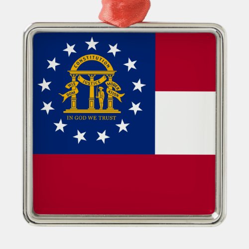 Georgia Flag Metal Ornament