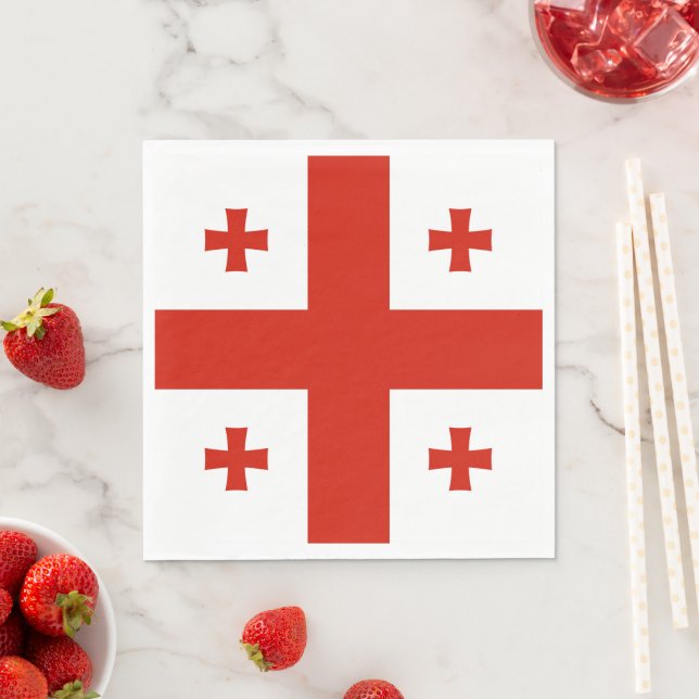 Georgia flag napkins (Insitu)