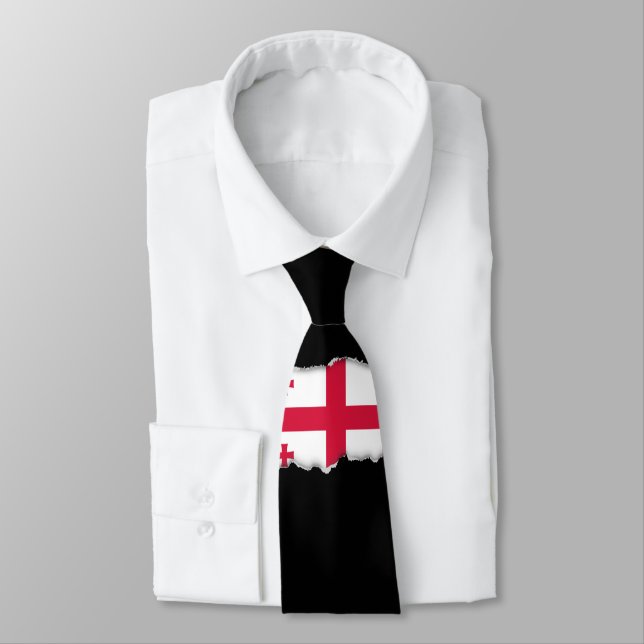 Georgia Flag Neck Tie (Tied)