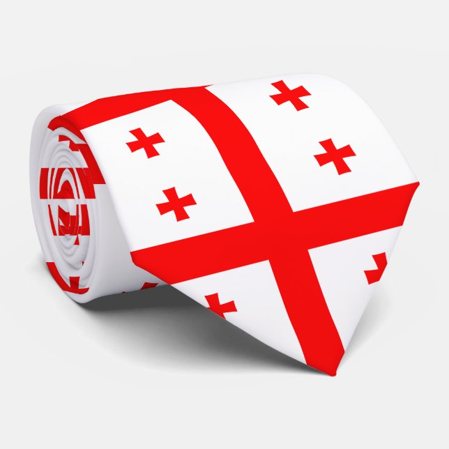 Georgia Flag Neck Tie (Rolled)