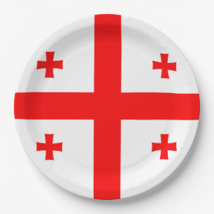 Georgia Flag Paper Plates