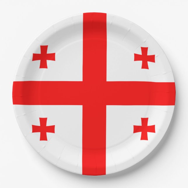 Georgia Flag Paper Plates (Front)