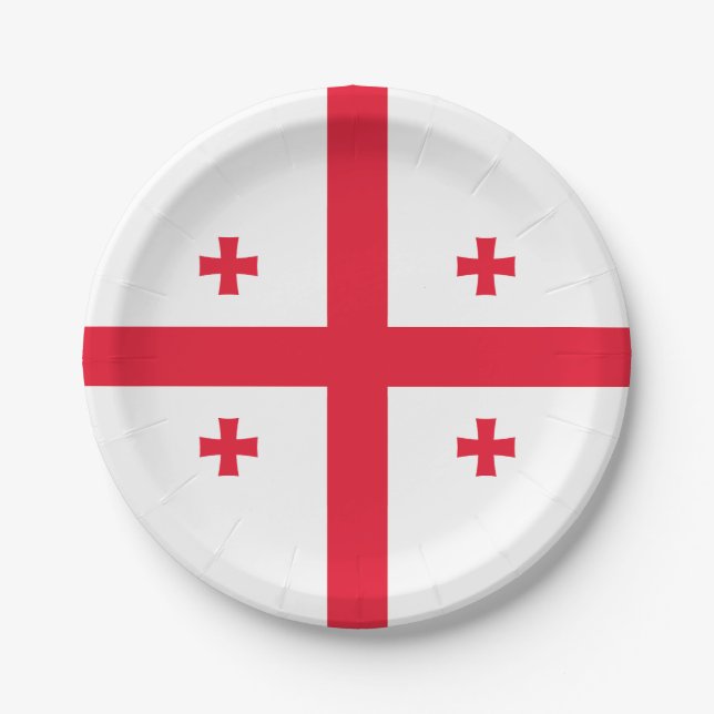 Georgia Flag Paper Plates (Front)