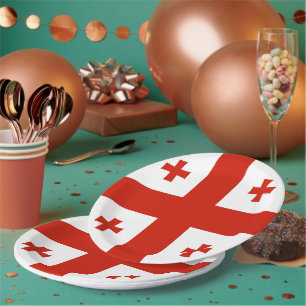 Georgia flag paper plates