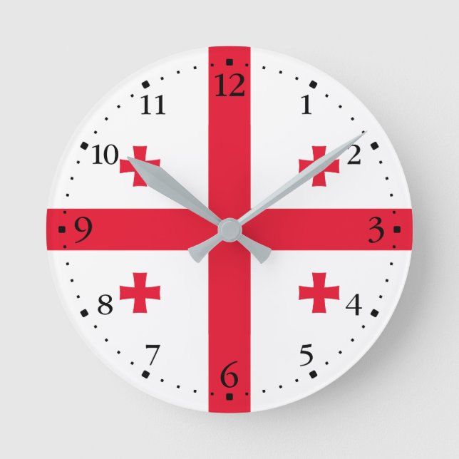 Georgia Flag Round Clock (Front)