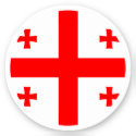 Georgia Flag Round Sticker