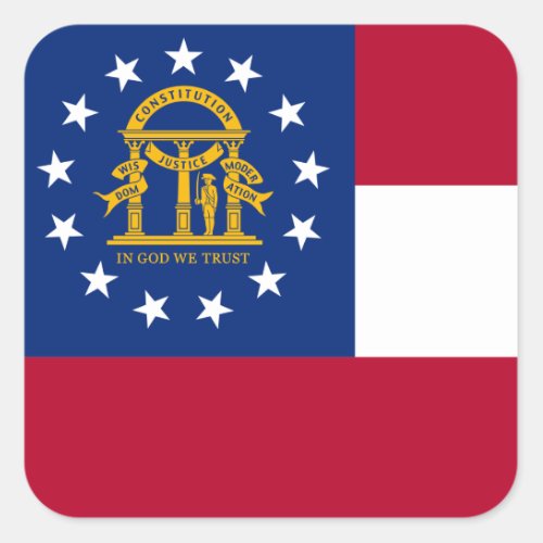 Georgia Flag Square Sticker