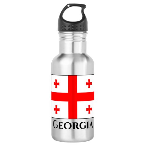 Georgia Flag Stainless Steel Water Bottle