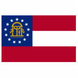 Georgia Flag Statuette<br><div class="desc">The flag of the state of Georgia.</div>