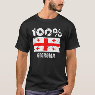 Georgia Flag Support | 100% Georgian Battery Power T-Shirt
