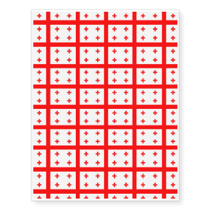 Georgia Flag Temporary Tattoos