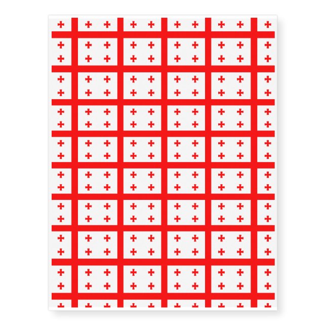 Georgia Flag Temporary Tattoos (Front)