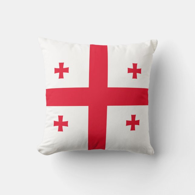 Georgia Flag Throw Pillow (Front)