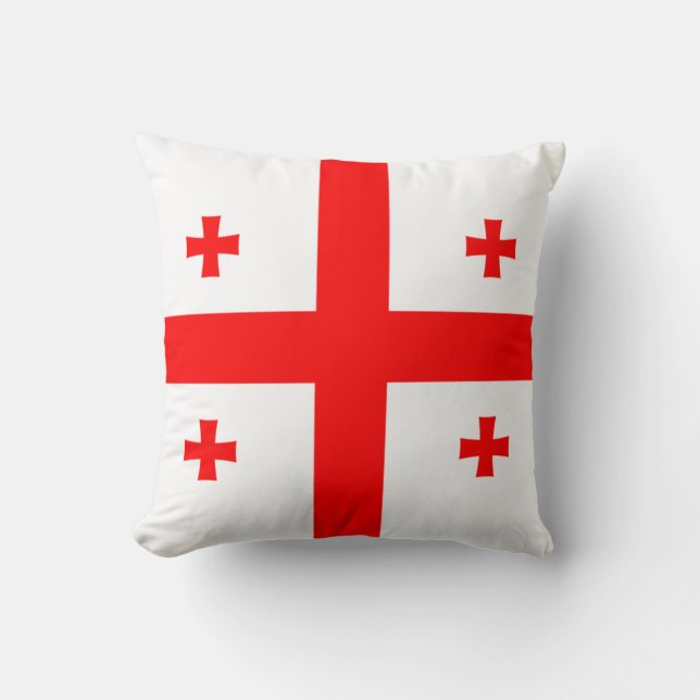 Georgia Flag Throw Pillow (Front)