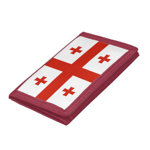 Georgia flag tri-fold wallet