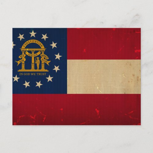 Georgia Flag VINTAGEpng Postcard